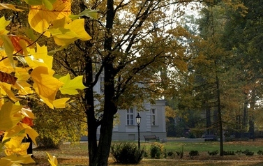 Brzeźno - pałac neoklasycystyczny jesienią 5