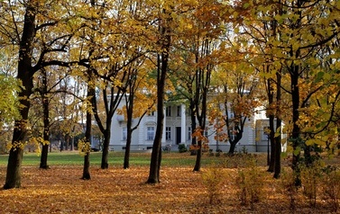 Brzeźno - pałac neoklasycystyczny jesienią 7