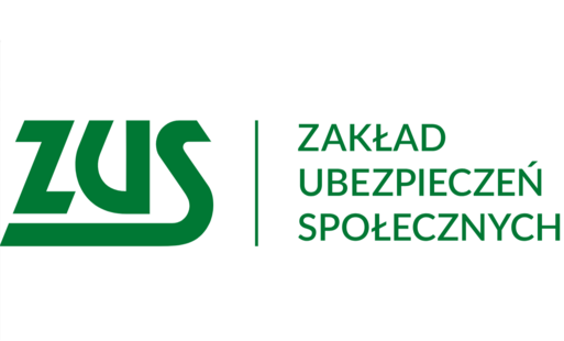 Logo ZUS – zielony, stylizowany skrót „ZUS” po lewej stronie oraz pełna nazwa „Zakład Ubezpieczeń Społecznych” zapisana zielonymi, wielkimi literami po prawej, oddzielone cienką pionową linią.